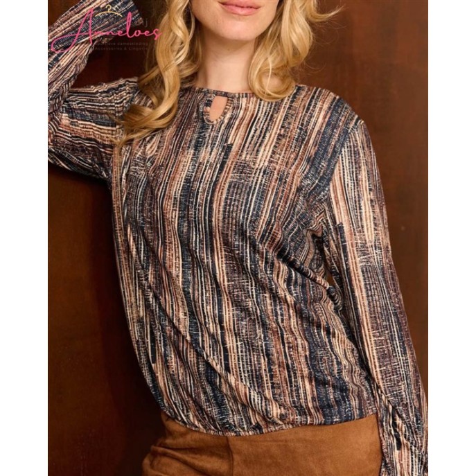 FOS Blouson 7916 Mimi lines Zwart FOS Blouson 7916 Mimi lines Zwart